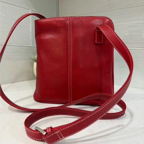 HOBO Red Leather Crossbody Bag - Picture 3 of 11
